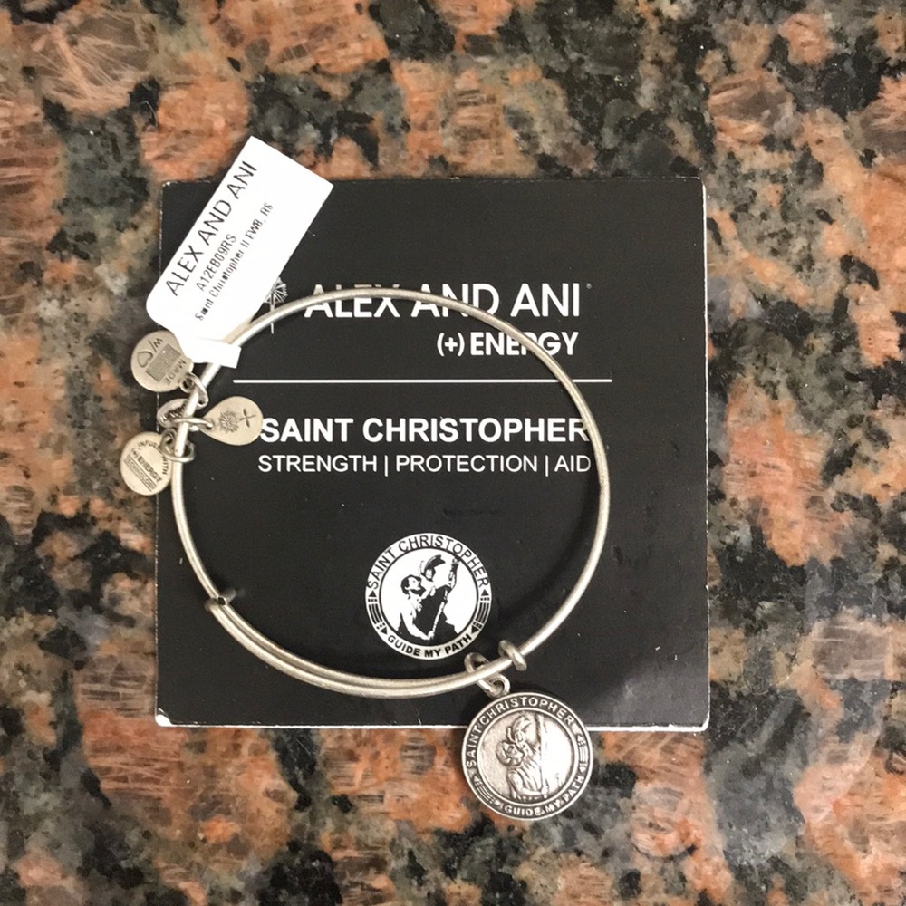 Alex and Ani silver Saint Christopher  bracelet